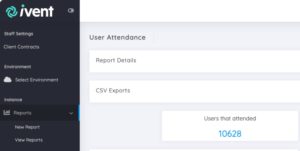 iVent event analytics dashboard screenshot