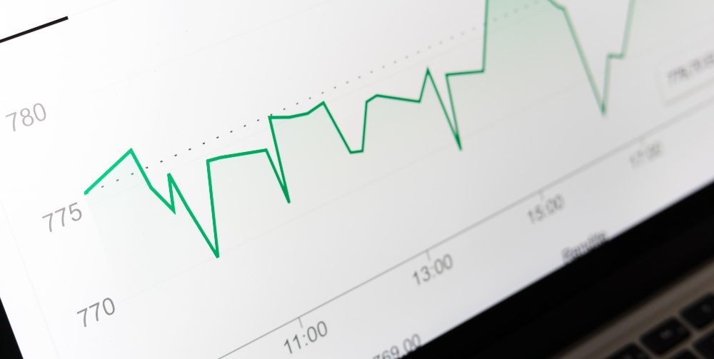 green line graph on white background